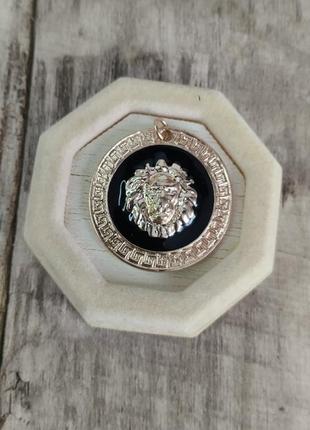 Кулон подвеска голова льва в стиле versace