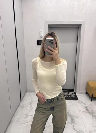 Подвійний лонгслів massimo dutti