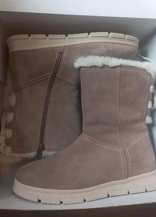 Сапоги натуральный замш беж бренд 5th avenue оригинал