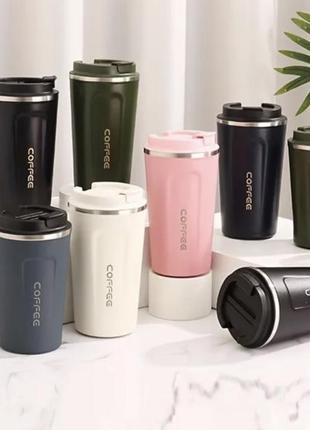 Термочашка термокружка термос coffee 380 мл с датчиком температуры