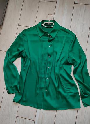 Рубашка благородного зумрудного цвета💚 размер 10 eur 38 от dunnes