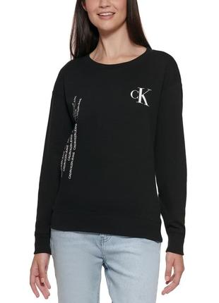 Свитшот Женское платье-толстовка calvin klein черный оригинал