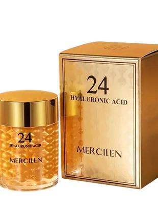 Hyaluronic acid 24 mercilen восстанавливающий антивозрастной крем для кожи вокруг глаз с золотом