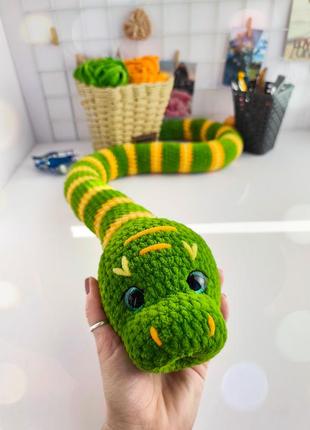 Вязаная игрушка змея, плюшевая игрушка, мягкая игрушка, подарок для ребенка