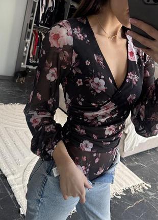 Боді напівпрозорий сітка виріз