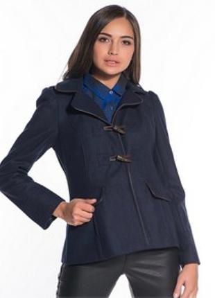 Брендовая демисезонная куртка пальто с капюшоном new look карманы этикетка
