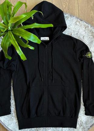 Олімпійка зіп худі stone island чорний 5