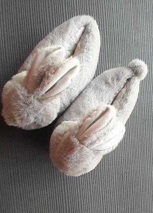 Меховые тапочки в виде зайца ❤️