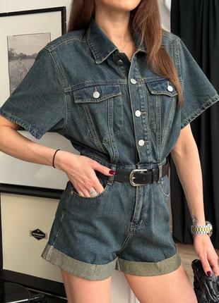 Комбез комбинезон джинсовый с м л zara