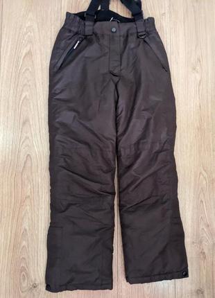 Лыжные брюки детские на подтяжках crivit sport