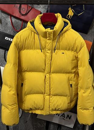 Куртка чоловіча пуховик tommy jeans жовтий m s