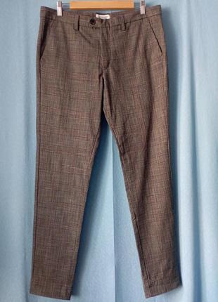 Брюки slim мужские в клетку jack&jones 33/32