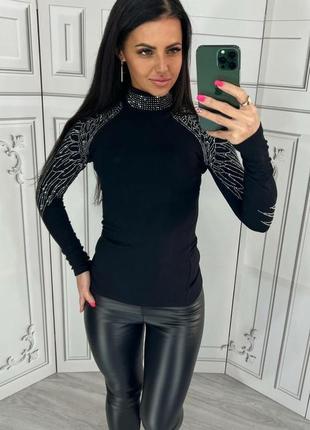 Кофточки со стразами гольф турция 42-50