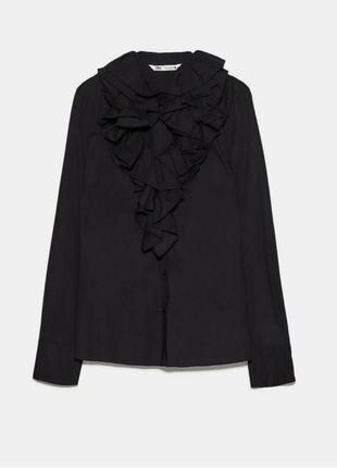 Блуза zara с рюшами, хлопок