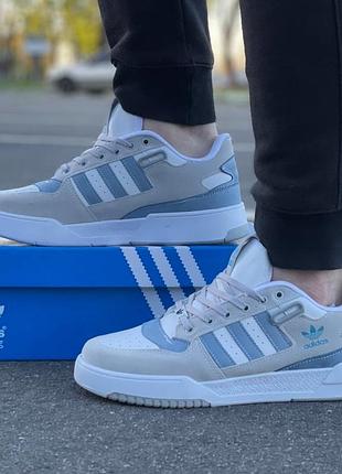 Кросівки adidas forum gray blue (сіро/білі) 3
