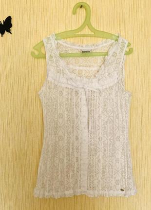 Очень красивая белая блузка street one,38(m)