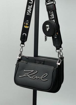 Женская сумочка karl lagerfeld pochette metall black