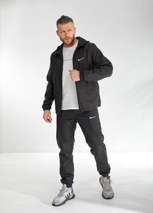 Костюм з плащівки nike чорний спортивний плащівка чоловічий