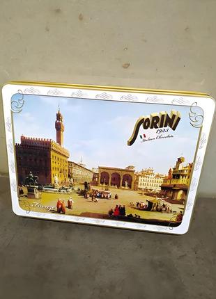 Жерстяна коробка італія вінтаж 20x26 см — sorini firenze milano