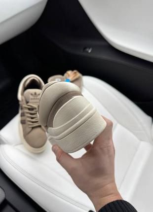 Кроссовки blauvelt adidas campus x bad bunny brown beige7 фото