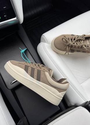 Кроссовки blauvelt adidas campus x bad bunny brown beige5 фото
