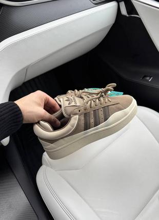 Кроссовки blauvelt adidas campus x bad bunny brown beige2 фото