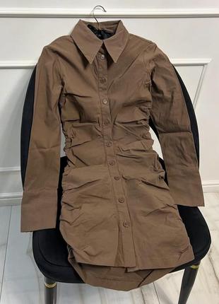 Платье платье zara шоколадное