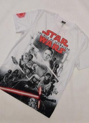 Белая футболка мерч звездные войны / star wars the rise of skywalker