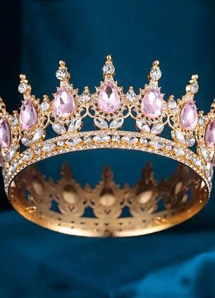 Декор для торта корона рожева