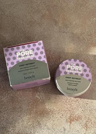 Benefit cosmetics - the porefessional deep retreat pore-clearing clay mask - глиняна маска для помітного звуження розширених пор, 30 ml