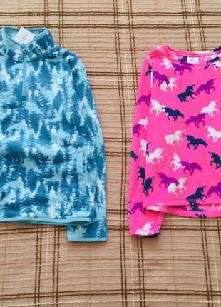 8-9 рок. primark, cat&jack брендова толстовка, фліска, кофта, нова з бірками  бірюзова з принтом  до