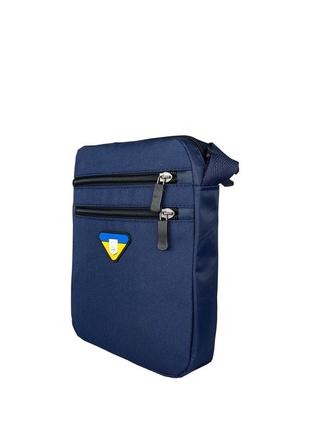 Чоловічий планшет, сумка-месенджер, сумка планшет чоловіча через плече, синя нейлон
