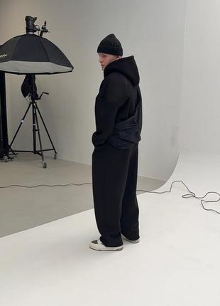 Спортивний костюм чоловічий костюм фліс костюм без флісу оверсайз костюм худі зіп худі штани спортивні оверсайз костюм тринитка спортивный костюм3 фото