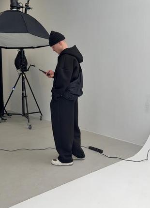 Спортивний костюм чоловічий костюм фліс костюм без флісу оверсайз костюм худі зіп худі штани спортивні оверсайз костюм тринитка спортивный костюм