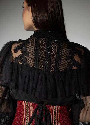 Плаття-вишиванка жіноче міні коротке, ошатне, на корпоратив, на свято, чорне