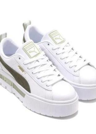 Трендовые кожаные кроссовки puma mayze