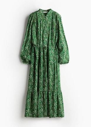 Платье макси с ярусной юбкой h&m,p.m-l