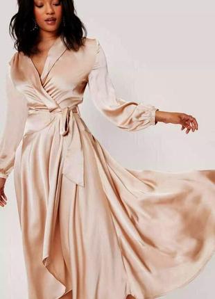 Распродажа платье nasty gal меди/макси на запах