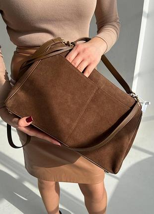 Сумочка замш brown 7