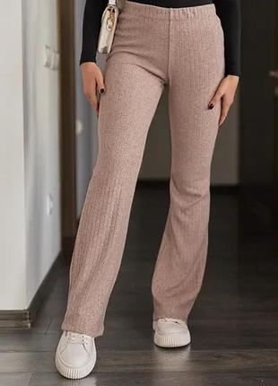 Женские трикотажные брюки в рубчик "darcy" | норма и батал
