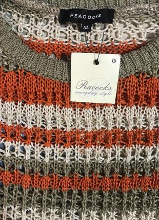 Нереально красивий і стильний брендовий в'язаний светр-оверсайз.10 фото