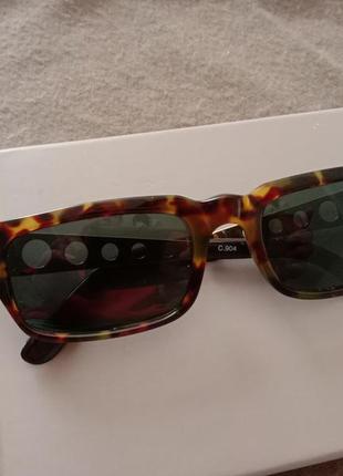 Стекло. винтажные прямоугольные очки черепаховые роговые