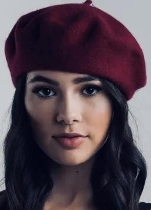 Шикарный новый берет классика бордовый бургунди!!!