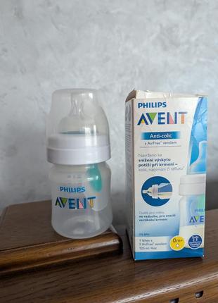 Пляшечка бутилка антиколькова 125мл avent philips