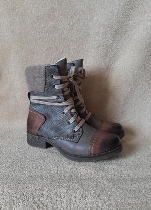 Зимние ботинки rieker tex шерсть р.36 стелька 23см