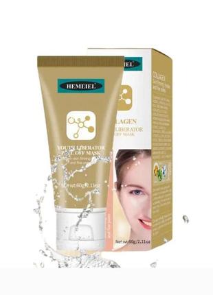 Hemeiel collagen 60 мл маска пленка с коллагеном для лица календула очищает сужает поры
