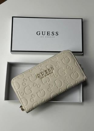 Женский кошелек guess, молочный кошелек