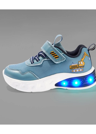 Кроссовки lupilu kid eva с эффектом свечения при ходьбе оригинал размер 25,26,27,28,29 новые голубые