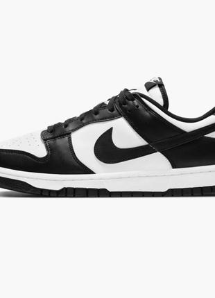 Кросівки nike dunk low retro white black (2021)