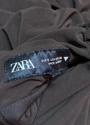 Шоколадное платье макси zara new collection7 фото